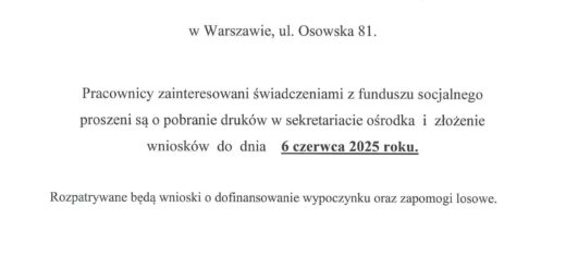 Informacja dla pracowników